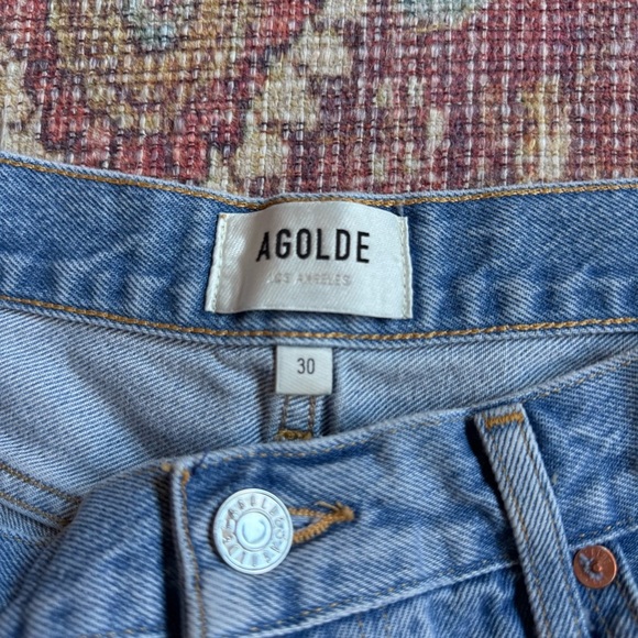 Agolde Button Fly Size 30 Parker Distressed Denim Women Shorts - Picture 8 of 13